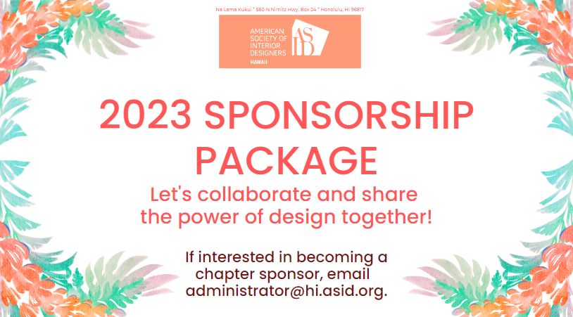 ASID Hawaii Chapter Sponsorship Package